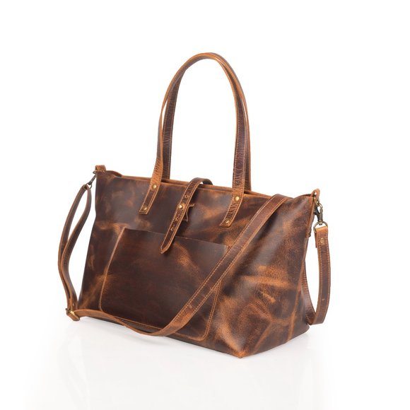 Artizanni Genuine Leather Women's Vintage Tote Bag Classic Bag Designer - Picture 4 of 14